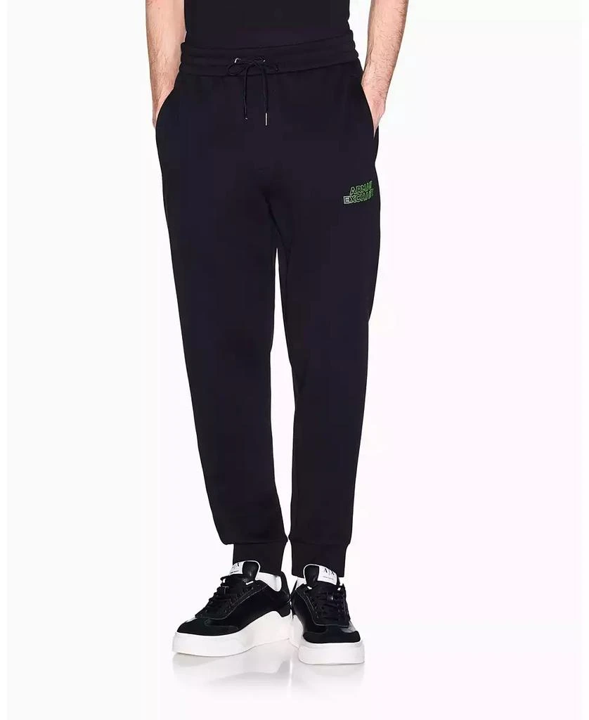 Armani Exchange Men
s Elevated Logo Fleece Jogger Pants