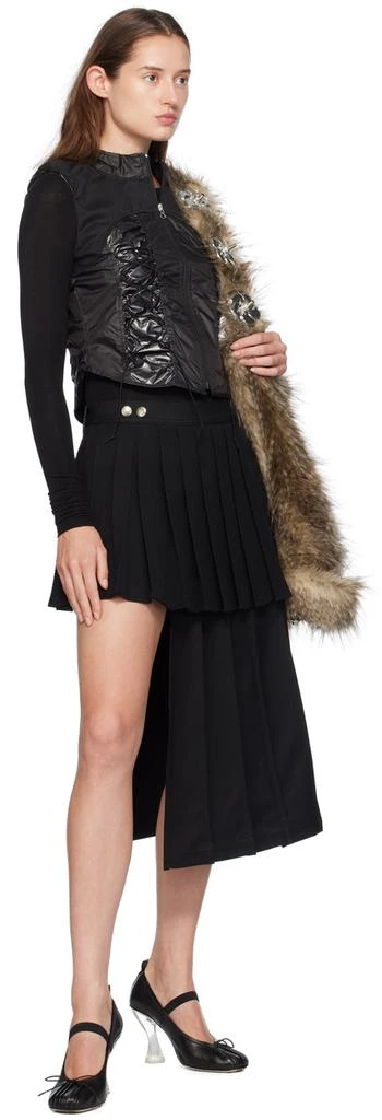 ANDERSSON BELL Black Double Pleated Midi Skirt 4