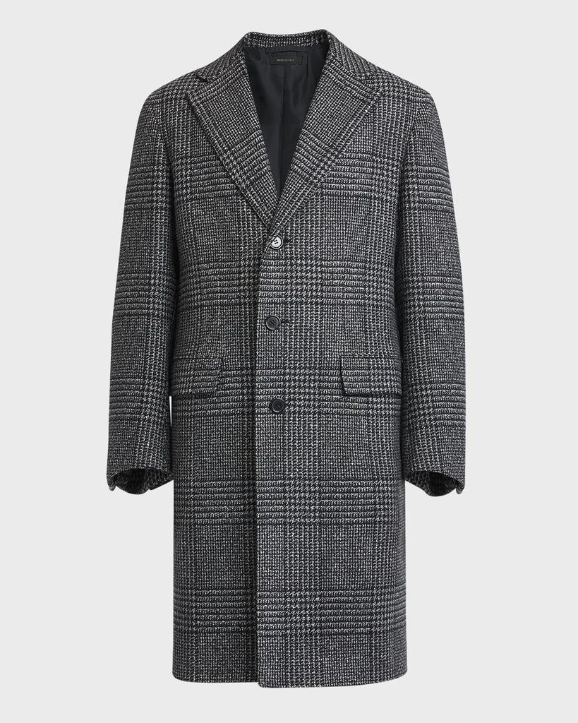 Brioni Men's Wool-Cashmere Plaid Topcoat 1