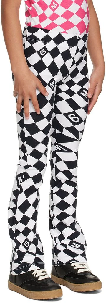 MM6 Kids Black 
White Check Lounge Pants 2