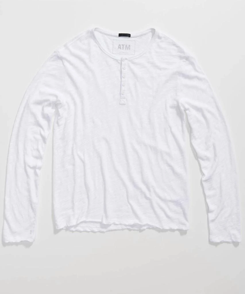 ATM Atm - Slub Jersey Destroyed Wash Henley Top 3