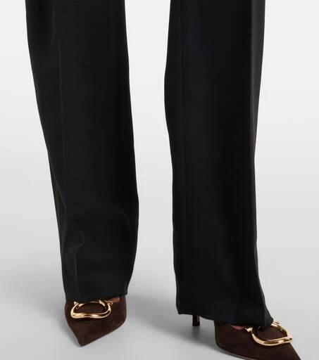 Salvatore Ferragamo High-rise faille straight pants 5