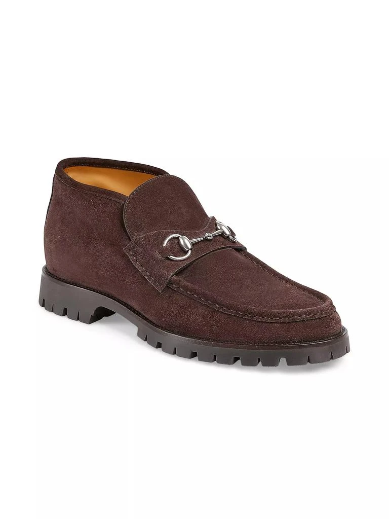 Gucci Sylke Horsebit Suede Ankle Boots 2