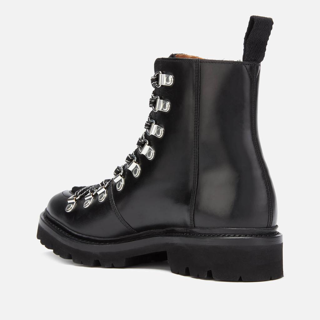 Grenson Women's Nanette Leather/Shearling Hiking Style Boots - Black