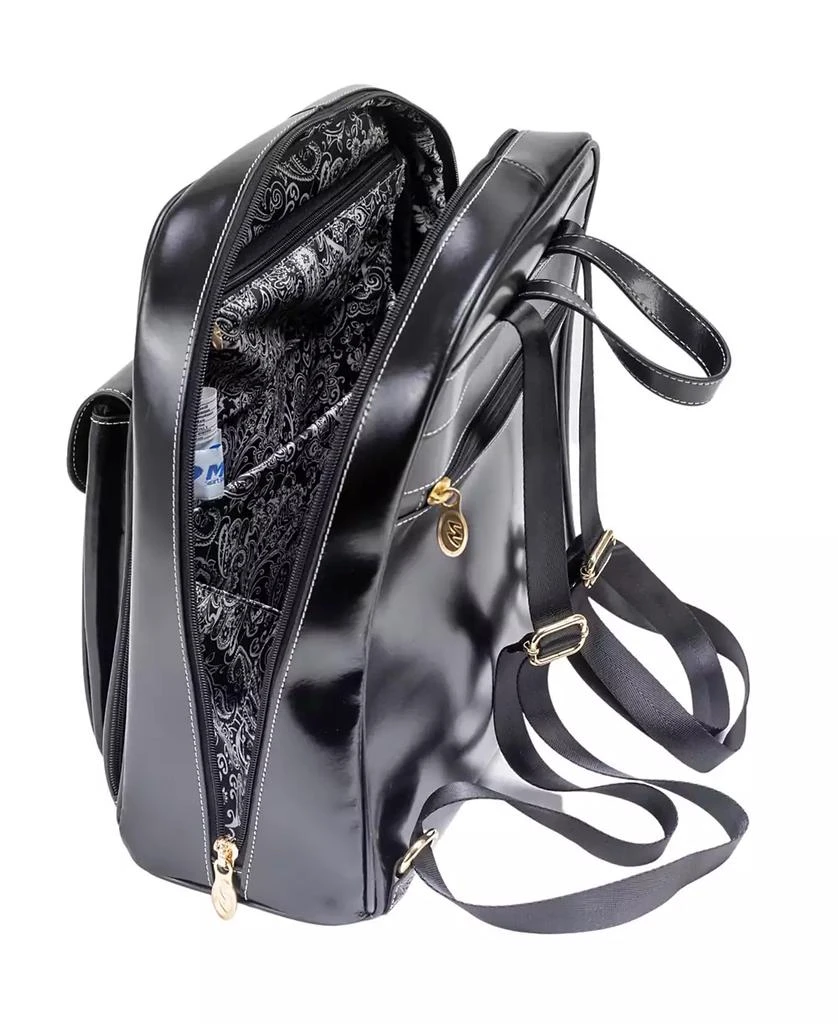 McKlein Olympia Leather Business Laptop Tablet Backpack 4