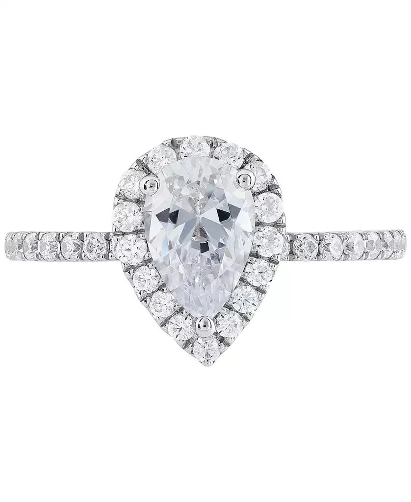 Grown With Love IGI Certified Lab Grown Diamond Pear-Cut Halo Engagement Ring (1-1/2 ct. t.w.) in 14k White Gold 3