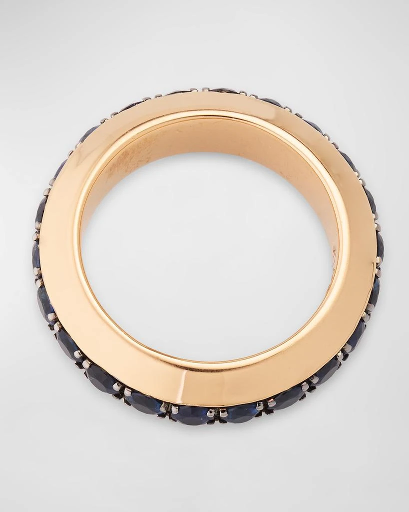 Walters Faith Grant 18K Rose Gold and Blue Sapphire Angled Band Ring 4