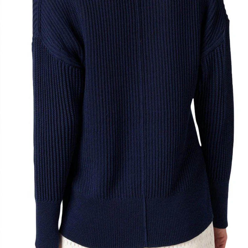 Brochu Walker Tie Neck Sweater In Blue 2