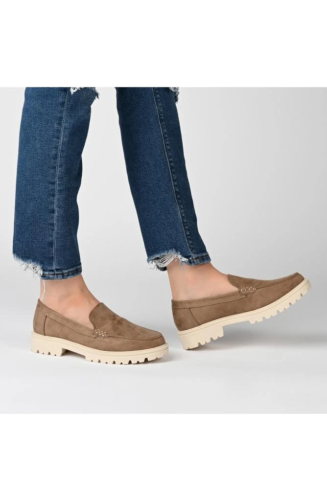 Journee Collection Ericka Lug Sole Platform Loafer - Wide Width 7