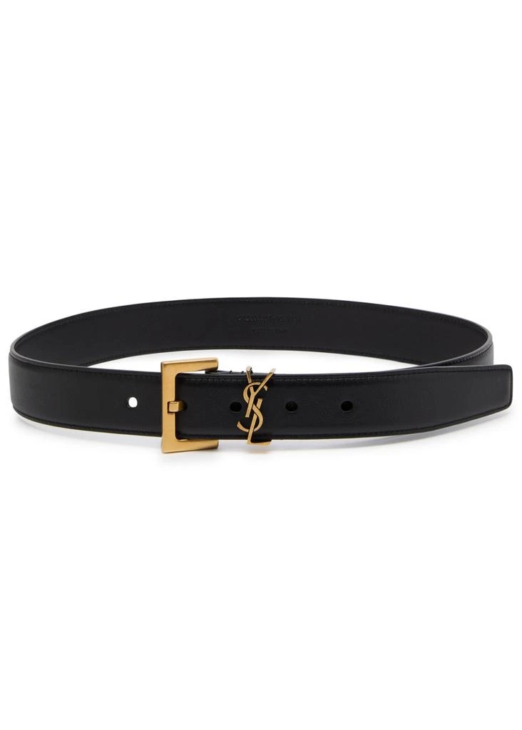Yves Saint Laurent Cassandre grained leather belt  1