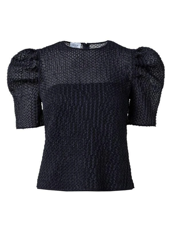 Akris Organza Puff-Sleeve Top 5