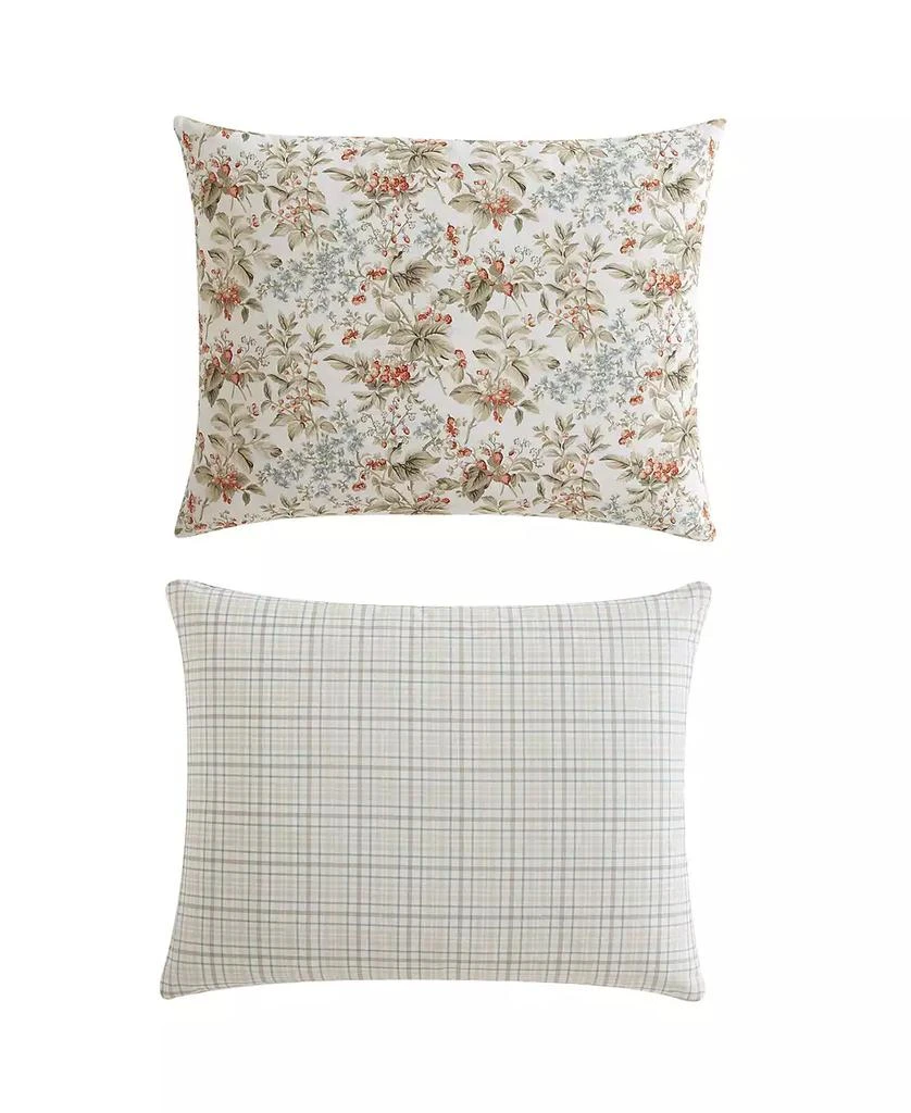 Laura Ashley Bramble Floral Cotton Reversible 3-Piece Comforter Set 2