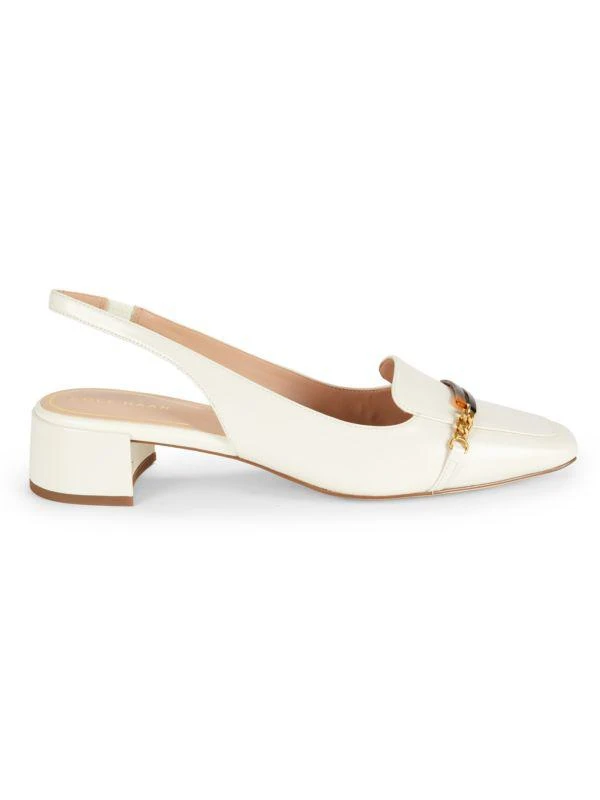 Cole Haan Penley Block Heel Leather Slingback Pumps 1