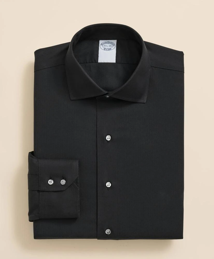 Brooks Brothers Stretch Supima® Cotton Non-Iron English Spread Collar, Herringbone Dress Shirt 3