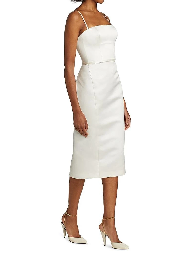 Amsale Duchess Satin Sheath Dress 3