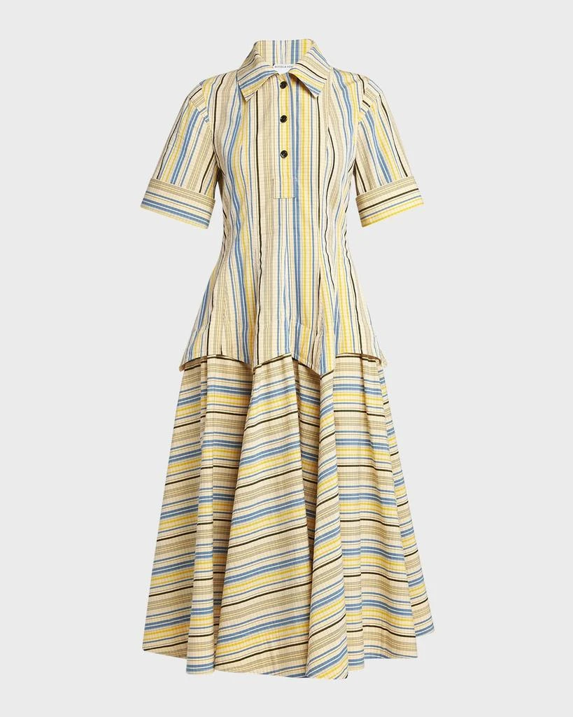 knee length dresses for ladies Rogue Check Cotton Midi Shirt Dress | Disturbia