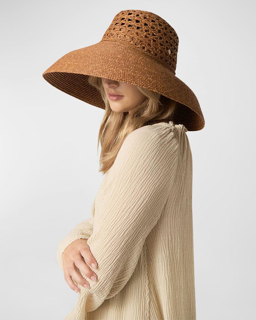 Helen Kaminski Lace Braid Raffia Structured Hat