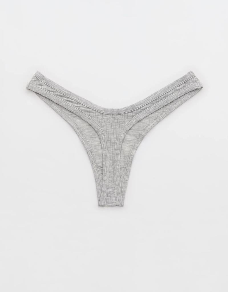 Aerie Superchill Modal Rib Thong Underwear