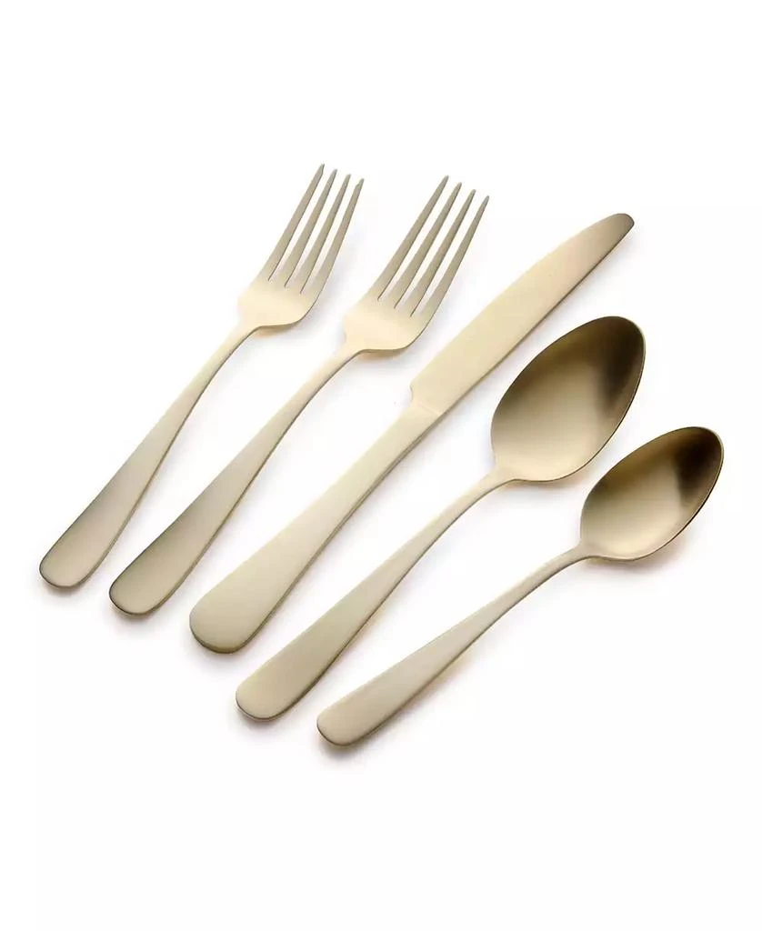 Kitchinox Alton Bay Gold Satin 20-Pc. Flatware Set, Service for 4 2