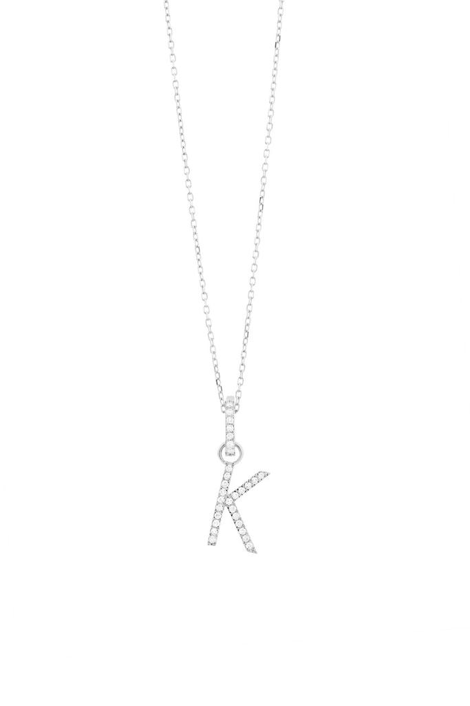 Mozafarian Gold and diamond letter k pendant