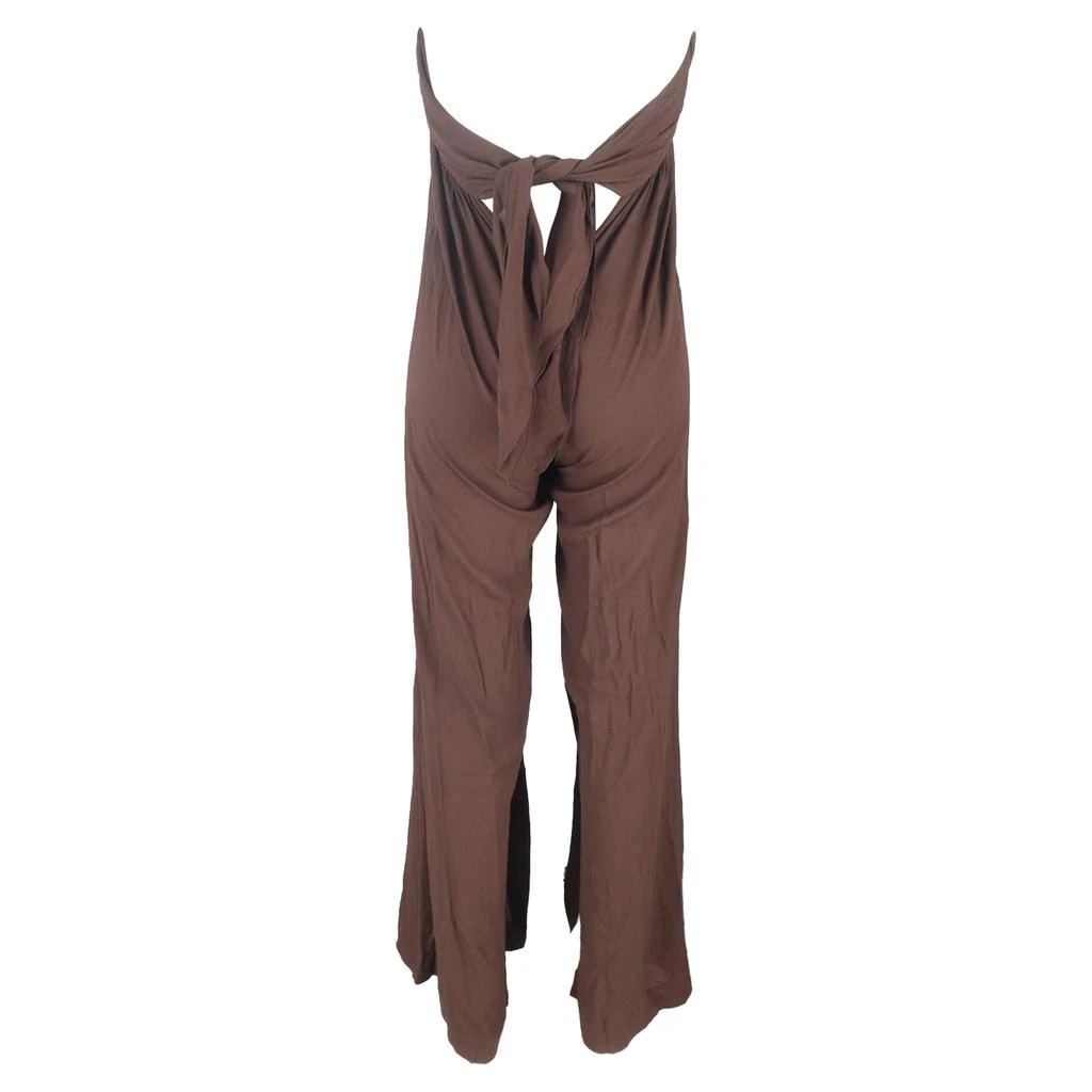 Jacquemus Halterneck Backless Jumpsuit in Brown Viscose 3