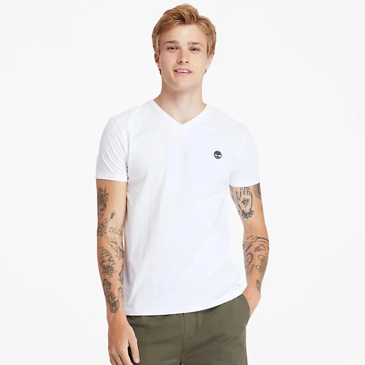 Timberland Dunstan River V-Neck T-Shirt for Men in White 1