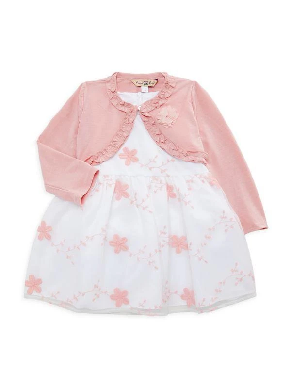 Purple Rose Little Girl's 2-Piece Floral Dress & Jacket 1