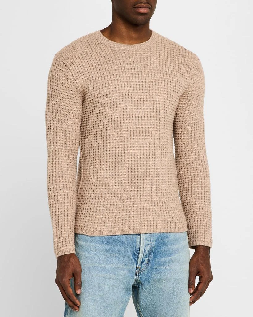 John Elliott Men's Wool Waffle Crew Sweater 4