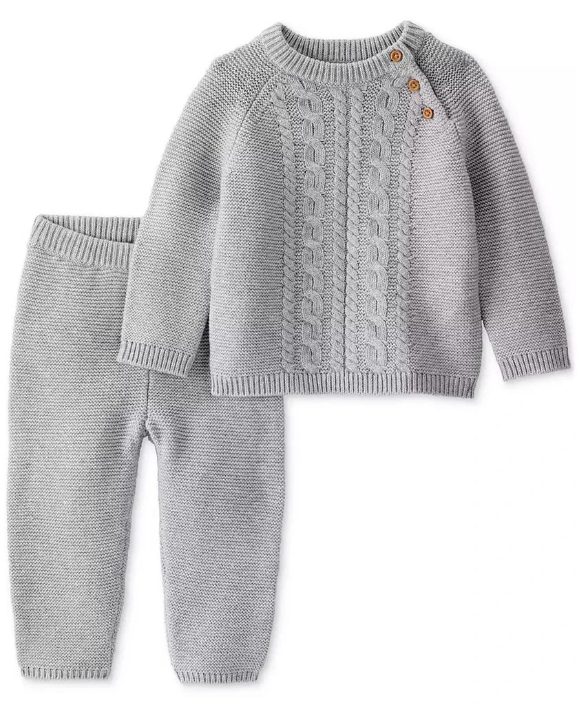 Carter's Carter's Baby Kids 2-Piece Cotton Cable-Knit Sweater and Pants Set 1