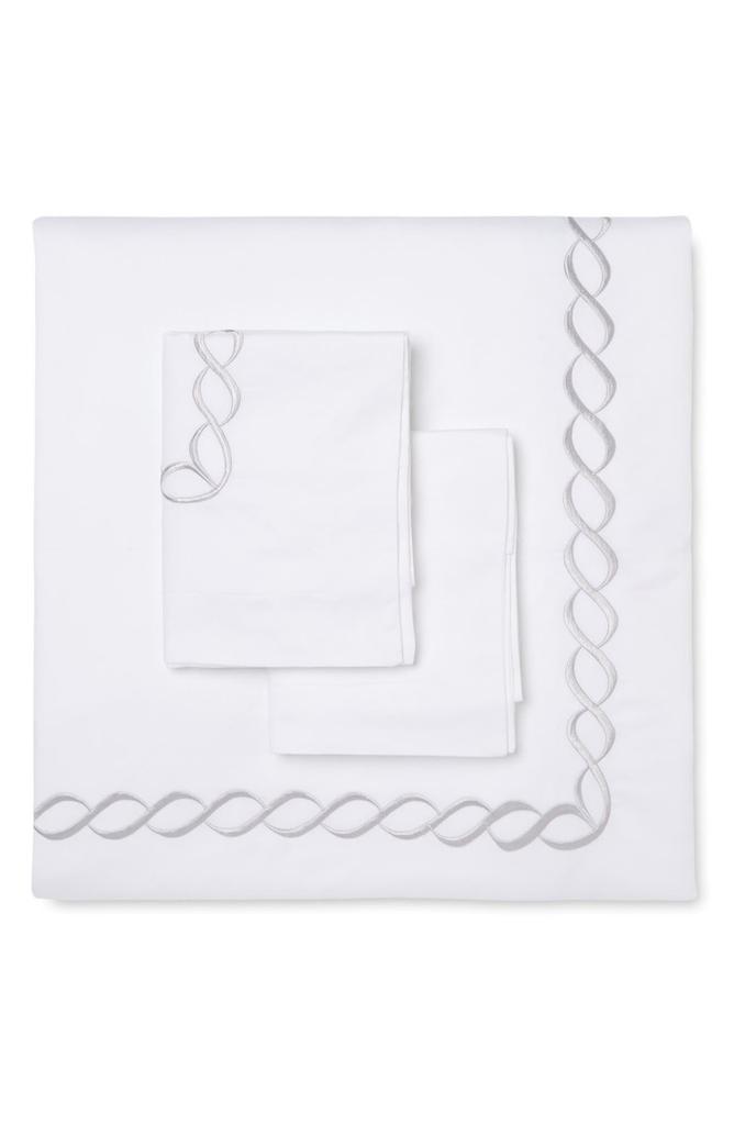 Melange Home Rope Embroidered 600 Thread Count Cotton 2-Piece Duvet Set