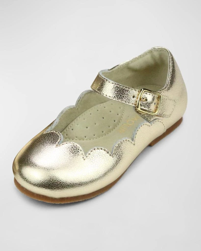 L'Amour Shoes Girl's Sonia Scalloped Flats, Baby/Toddlers 1