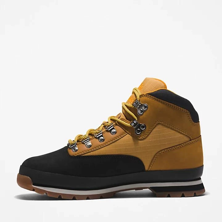 Timberland Euro Hiker Hiking Boot for Men in Black with Yellow 6