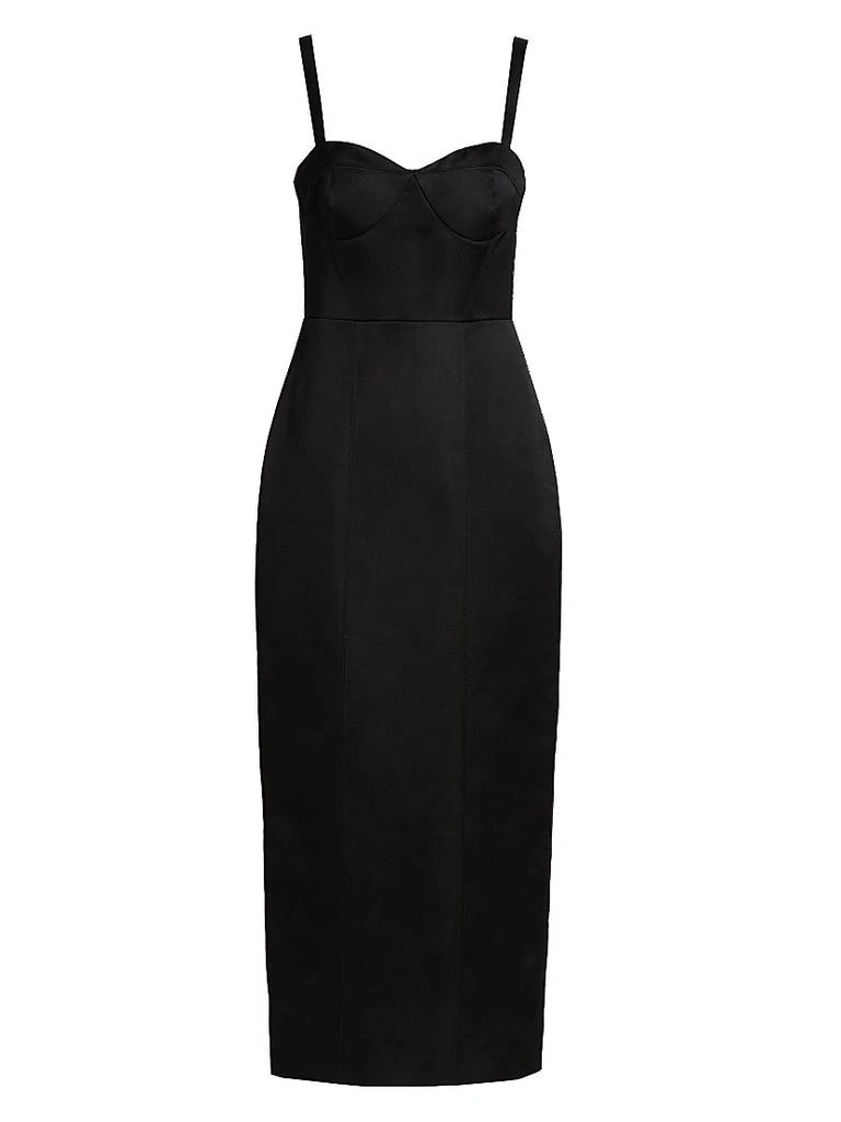 Toccin Solene Bustier Sculpted Midi-Dress