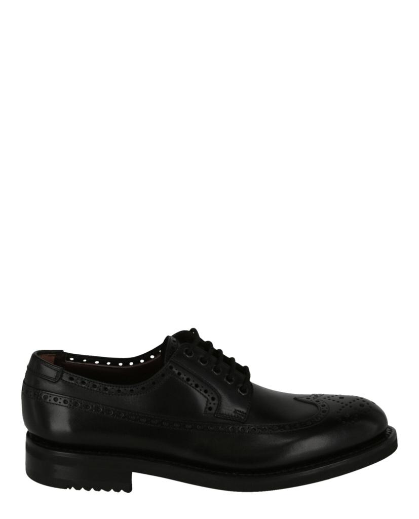 Salvatore Ferragamo Black Leather Caracas Monk Strap Shoes