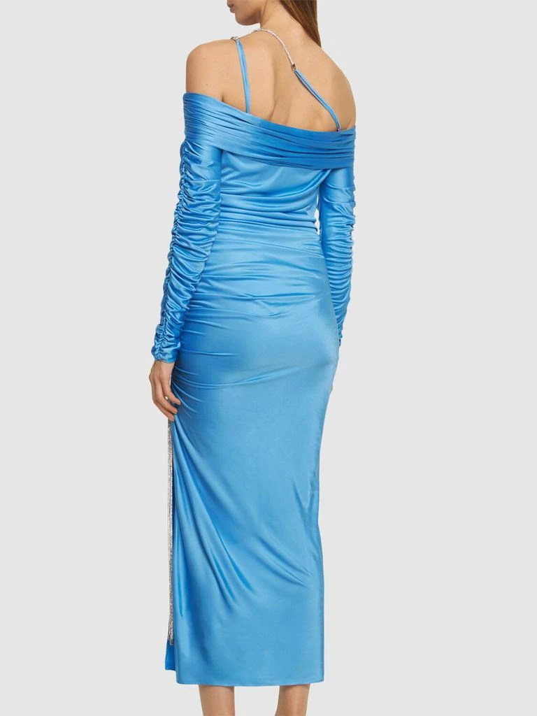 Zuhair Murad Off-shoulder Jersey Midi Dress 2