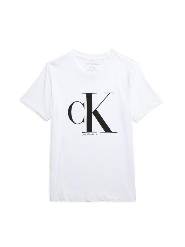 Calvin Klein Boy's Logo Crewneck Tshirt