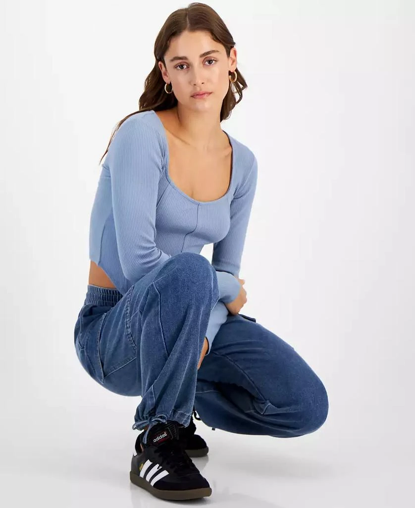 Vanilla Star Juniors' High-Rise Slim-Leg Cargo Pants 6