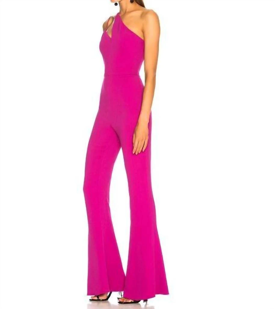 CUSHNIE Cushnie Et Ochs - Nikkita One Shoulder Flared Leg Jumpsuit 3