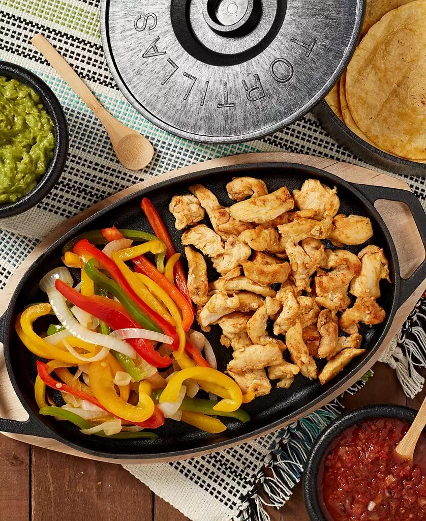 INFUSE Latin Cast Iron 8 Piece Fajita Set 9