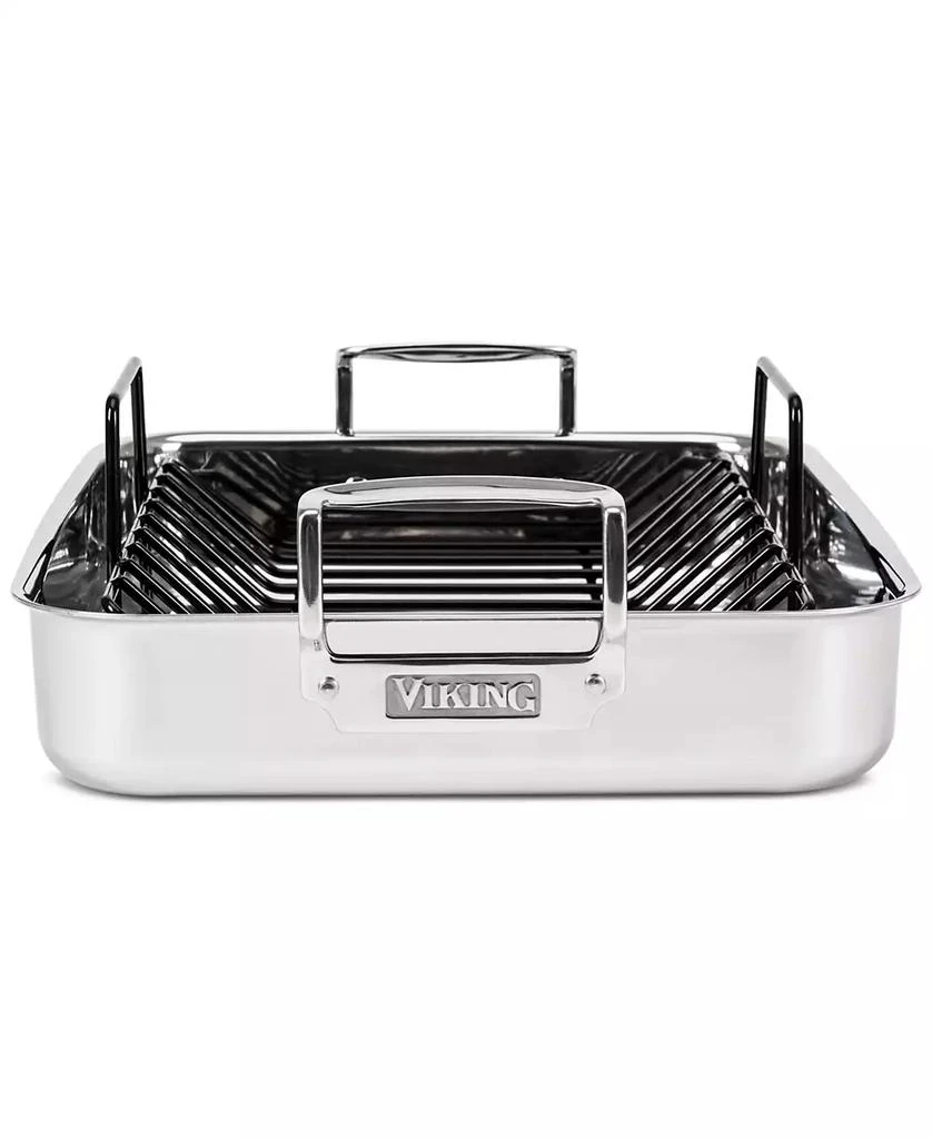 VIKING 3-Ply Stainless Steel Roasting Pan with Nonstick Rack 7