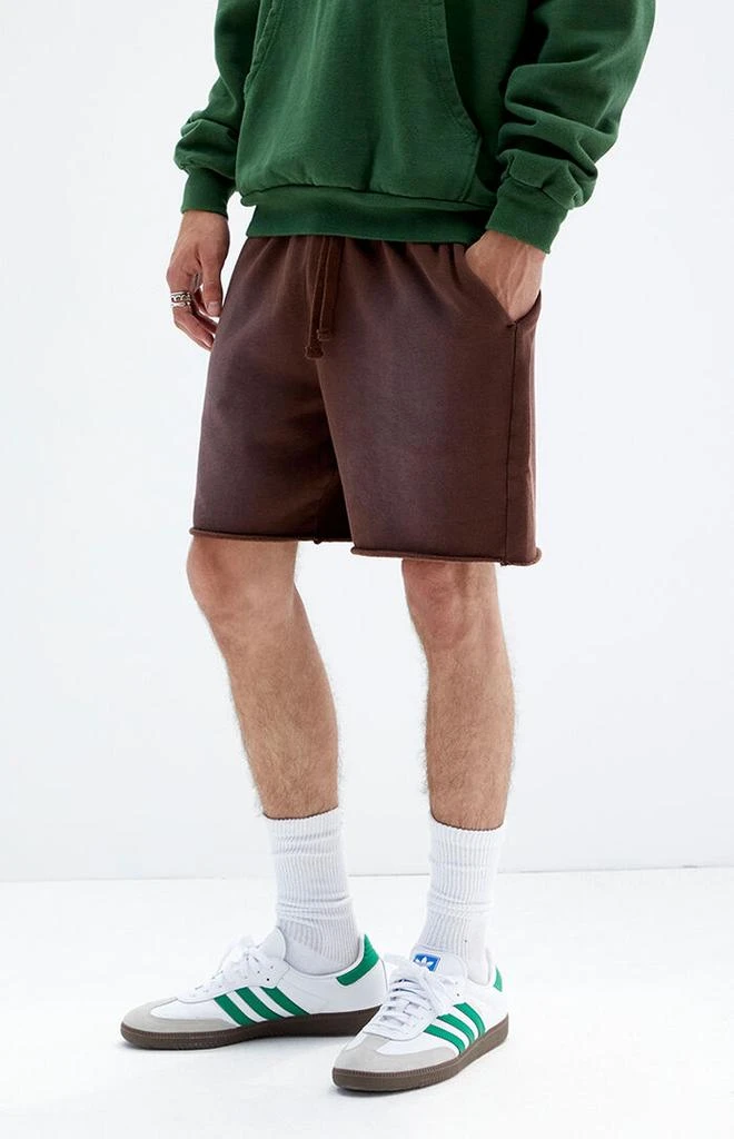 PacSun Brown Acid Wash Sweat Shorts 3