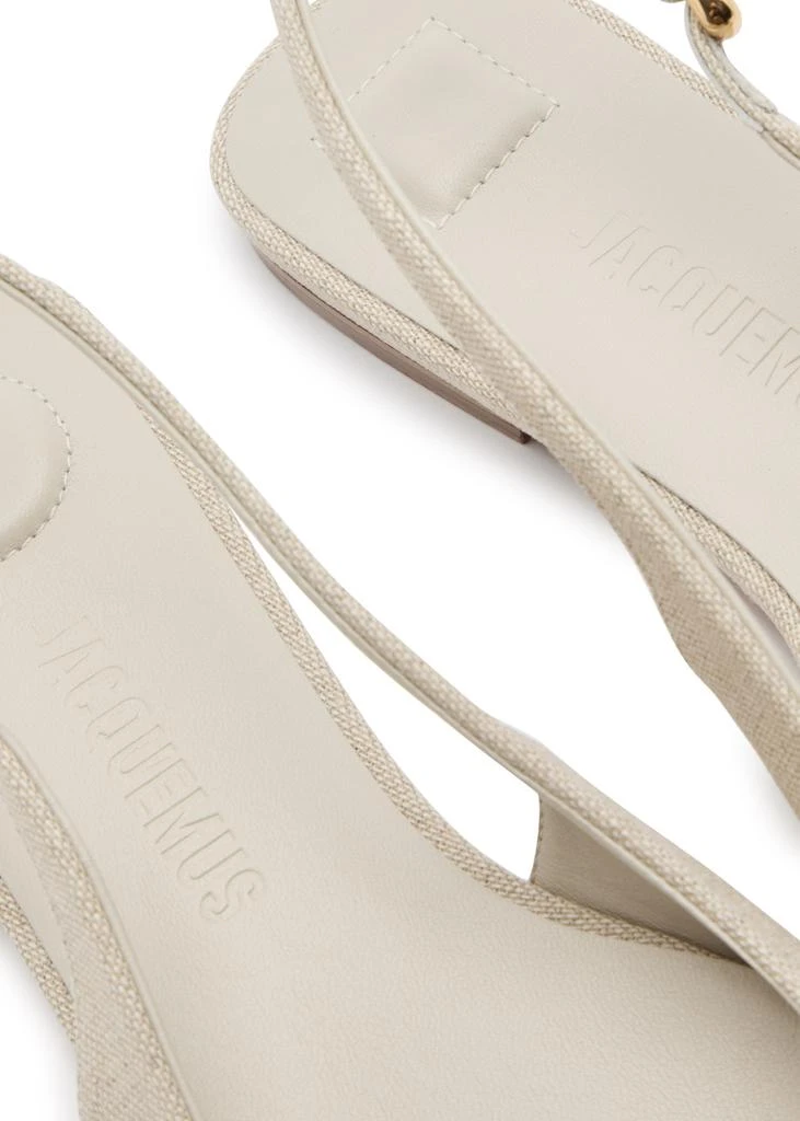 Jacquemus Les Slingbacks Duelo canvas slingback flats 4