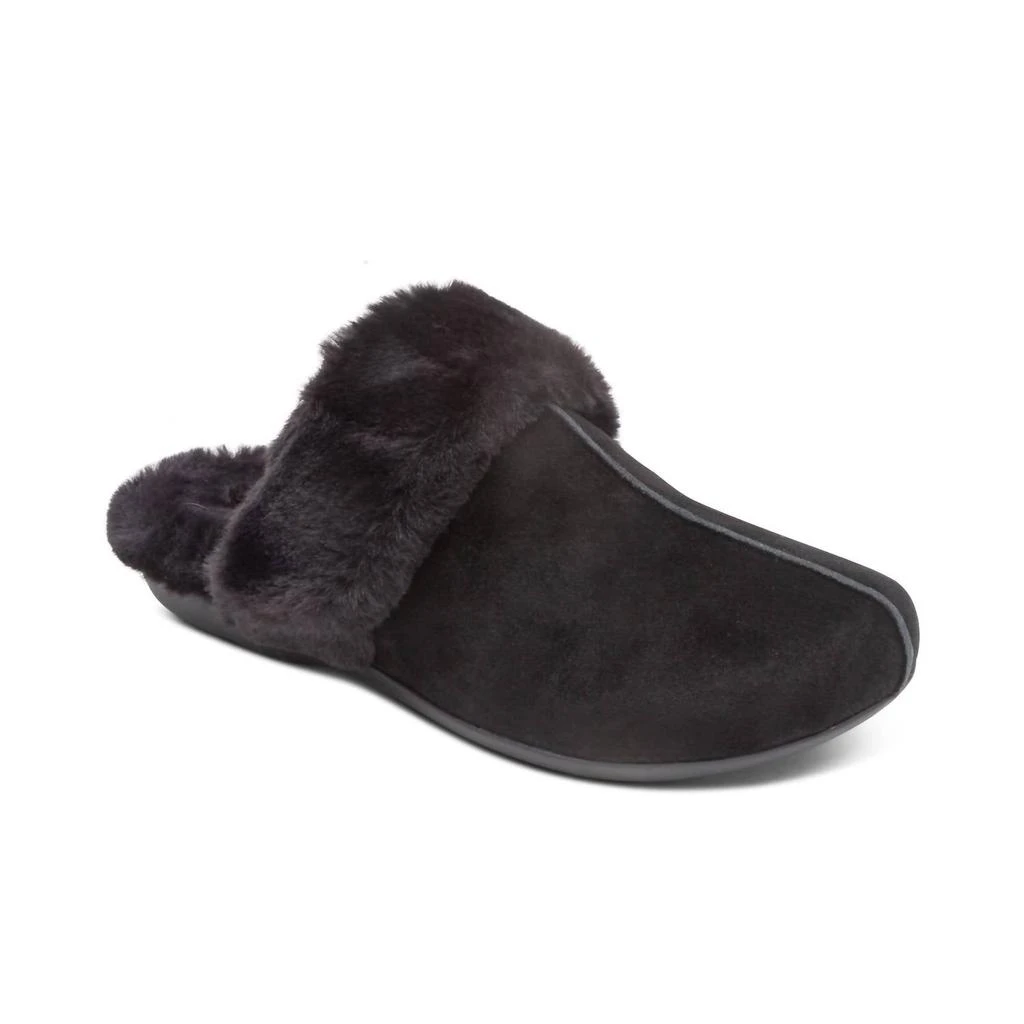 Aetrex Arianna Arch Support Slipper In Black 1