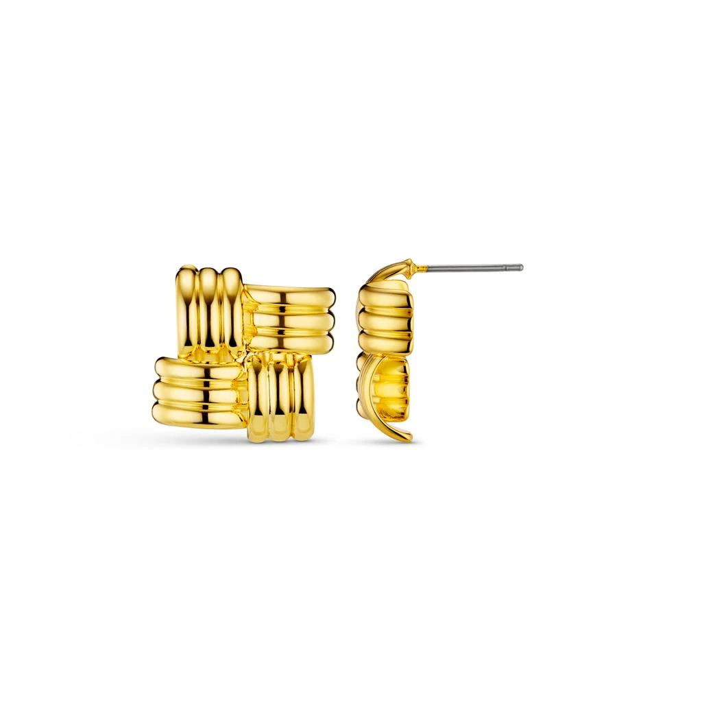 Orelia London Statement Woven Square Stud Earrings