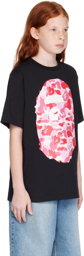 Bape Kids Black ABC Camo Big Ape Head T-shirt 2