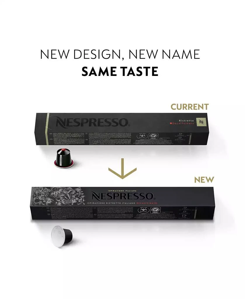 Nespresso Capsules OriginalLine, Ristretto Decaffeinato, Dark Roast Espresso Coffee, 50-Count Espresso Pods 3