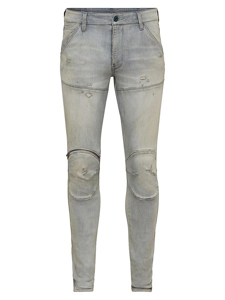 Shop D-5620 3D Zip Skinny Faded Jeans on Sale at BeyondStyle – Get