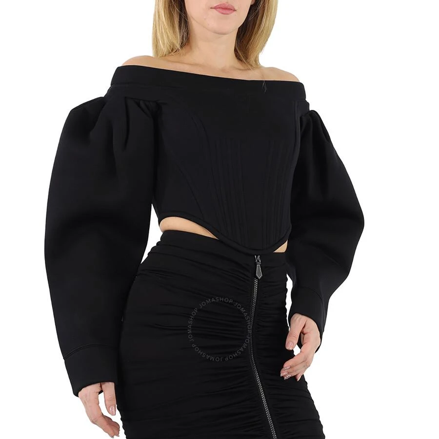 Burberry Black Neoprene Off-the-shoulder Gabriella Corset Top 3