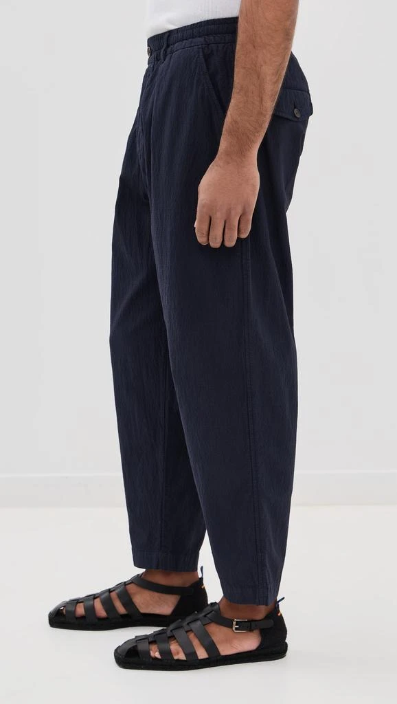 Universal Works Seersucker Pleated Track Pants 3
