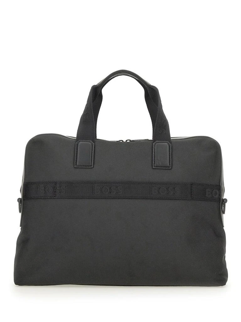 Hugo Boss Boss Hugo Boss Ray Logo Embossed Zipped Laptop Bag 2